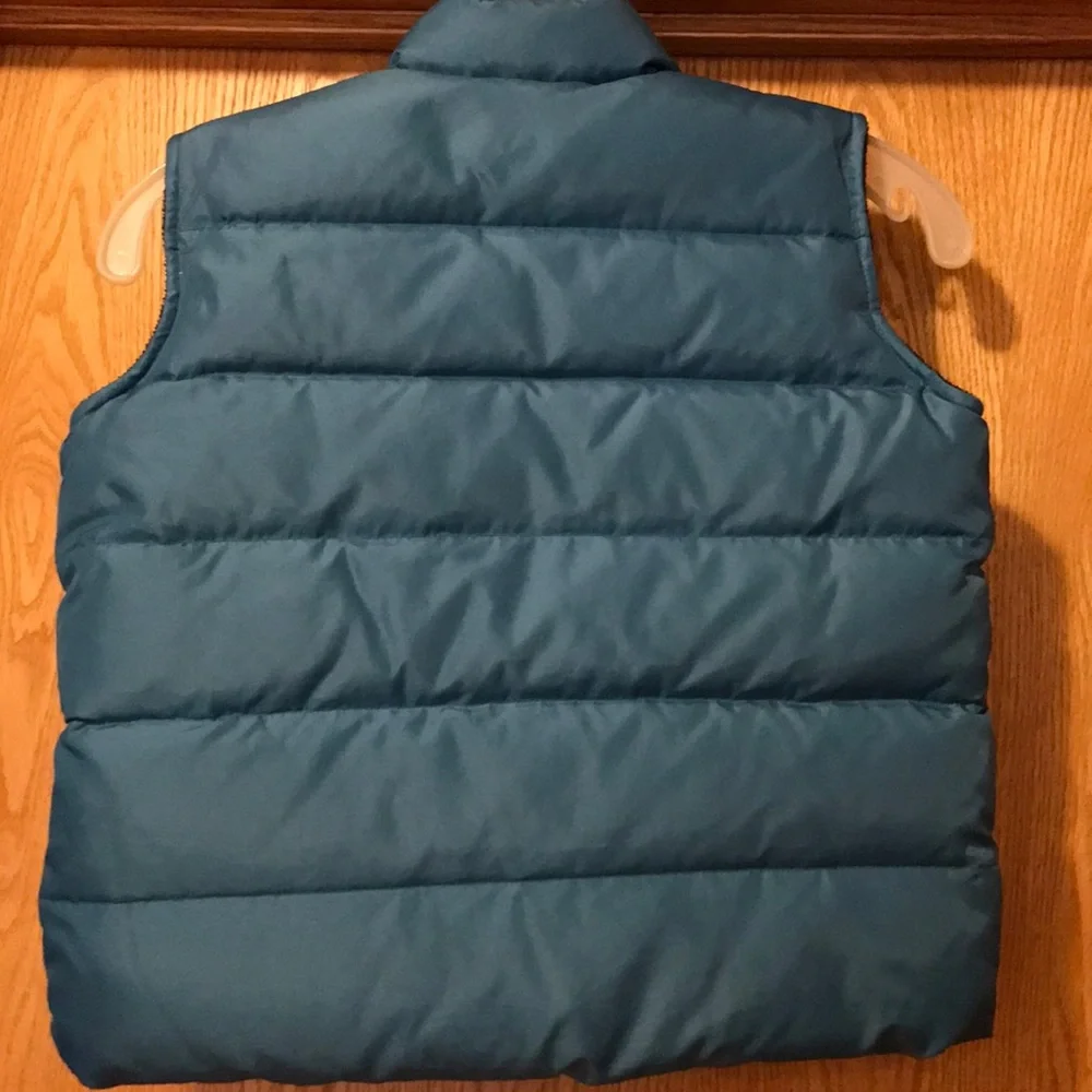 Gap boy’s warm aqua blue zip up down filled puffer vest cozy winter fall VGUC